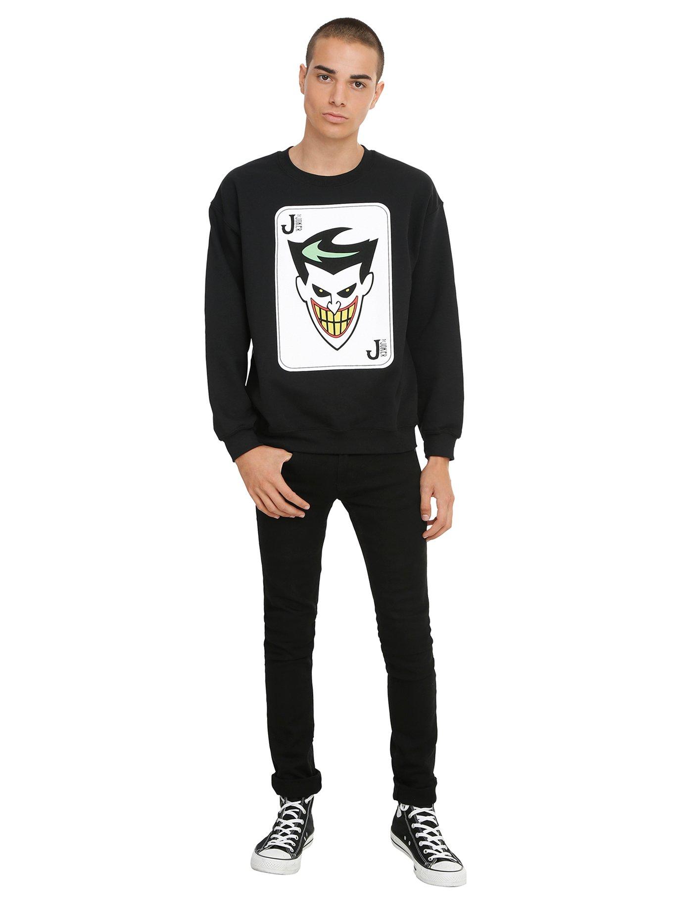 Batman: The Animated Series The Joker Crew Pullover, BLACK, alternate
