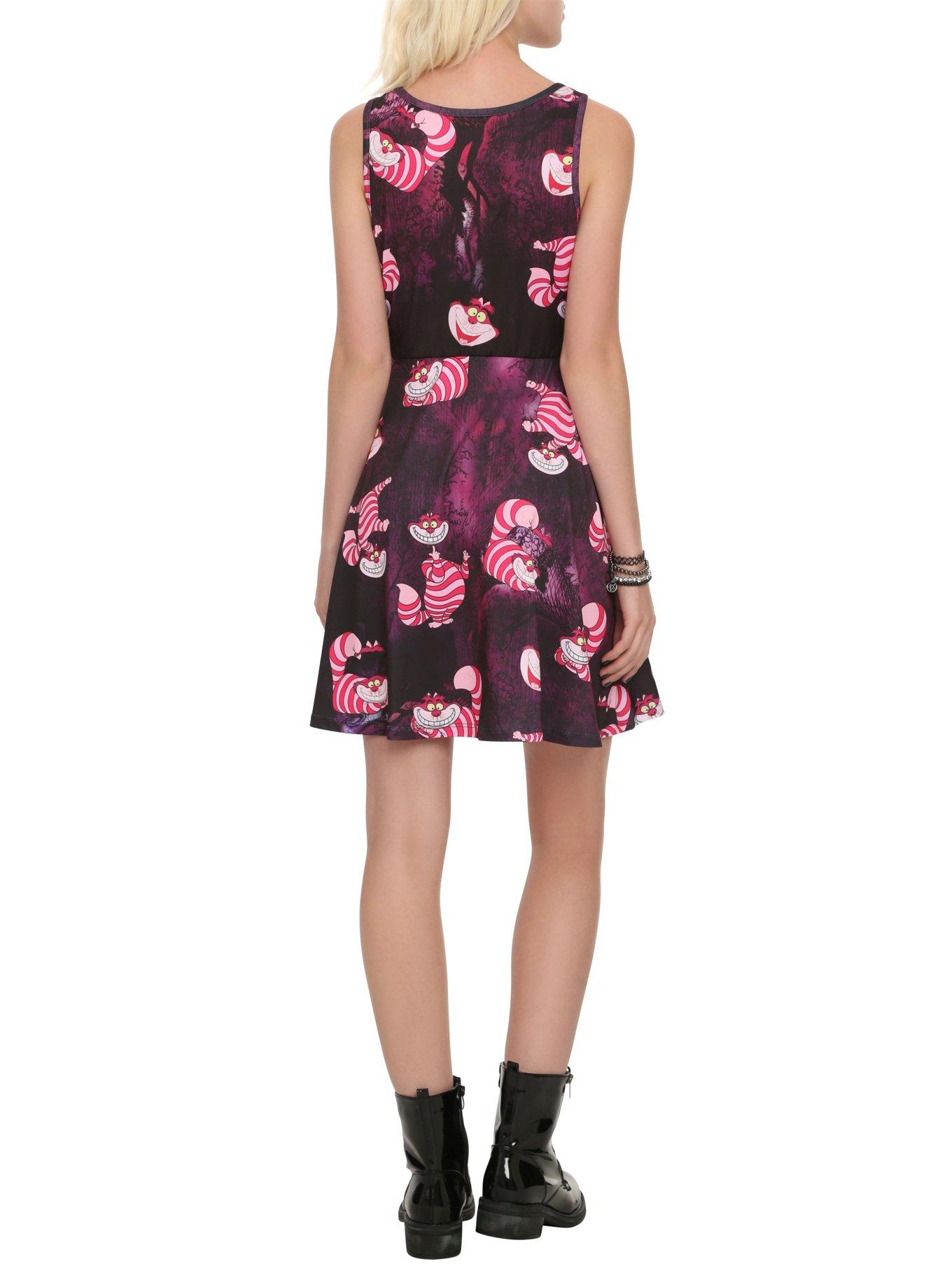 Disney Alice In Wonderland Cheshire Cat Print Dress, , alternate