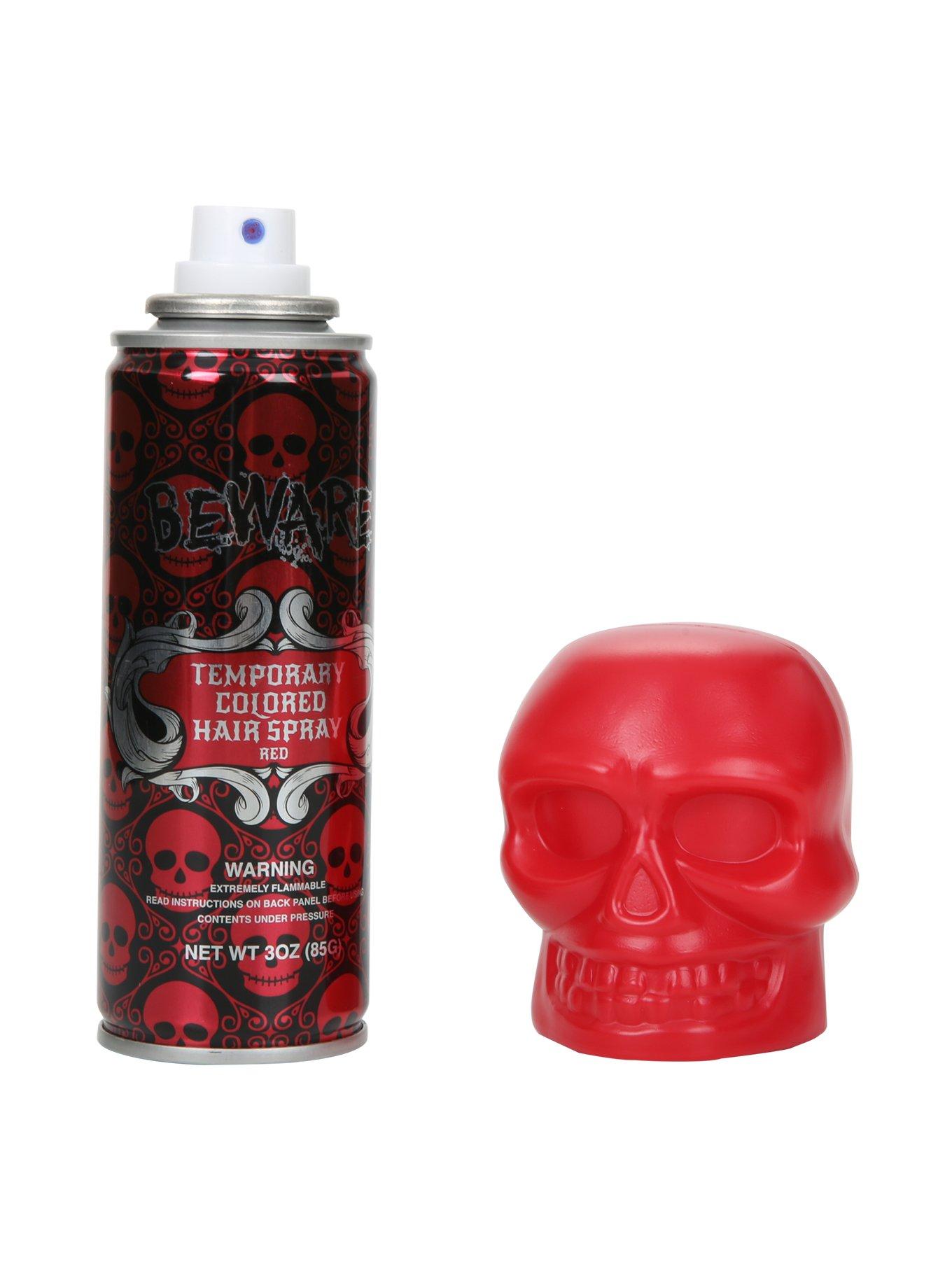 Beware Red Temporary Hair Color Spray, , alternate