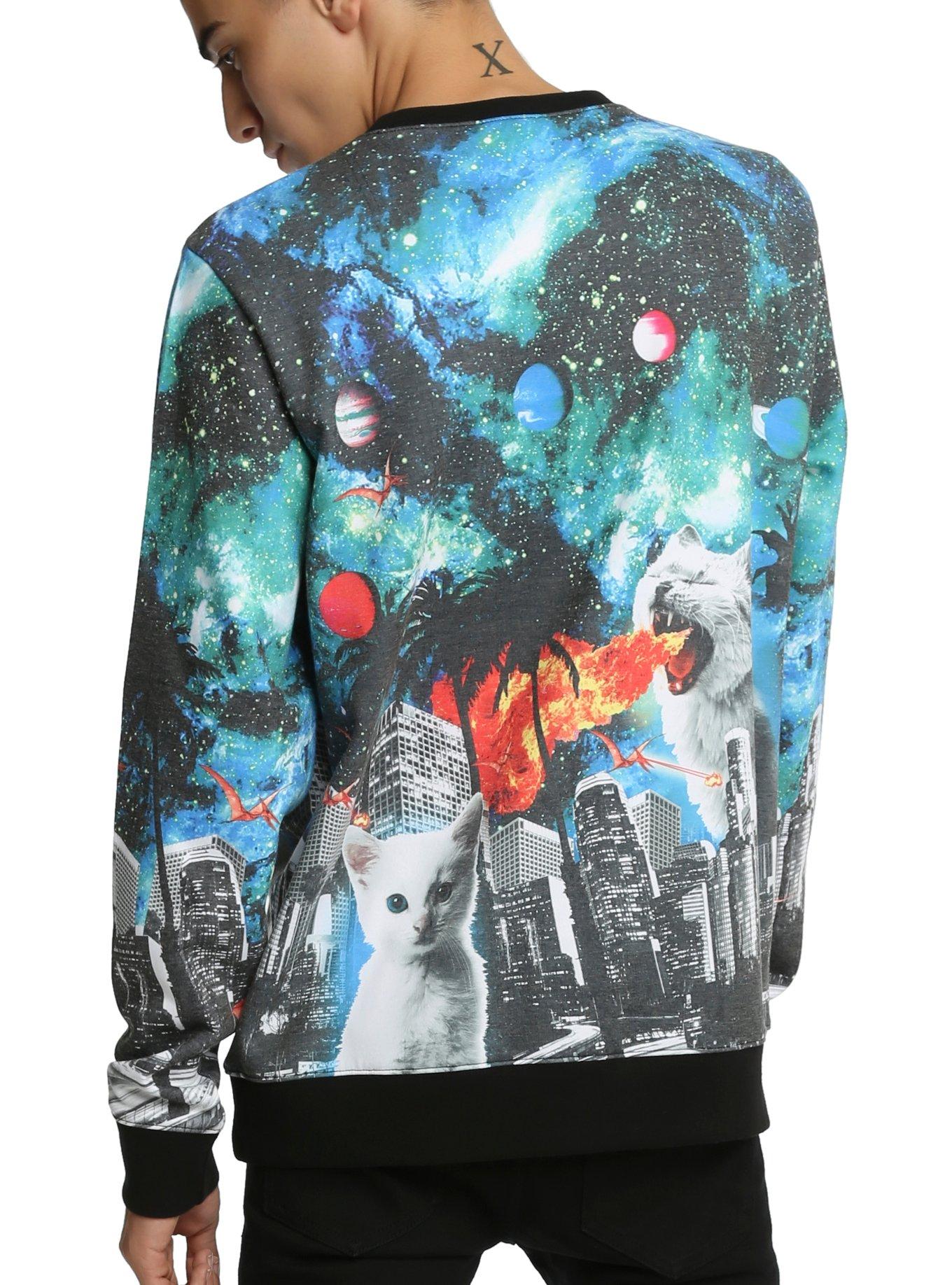 Space Cat Invasion Sweatshirt, , alternate