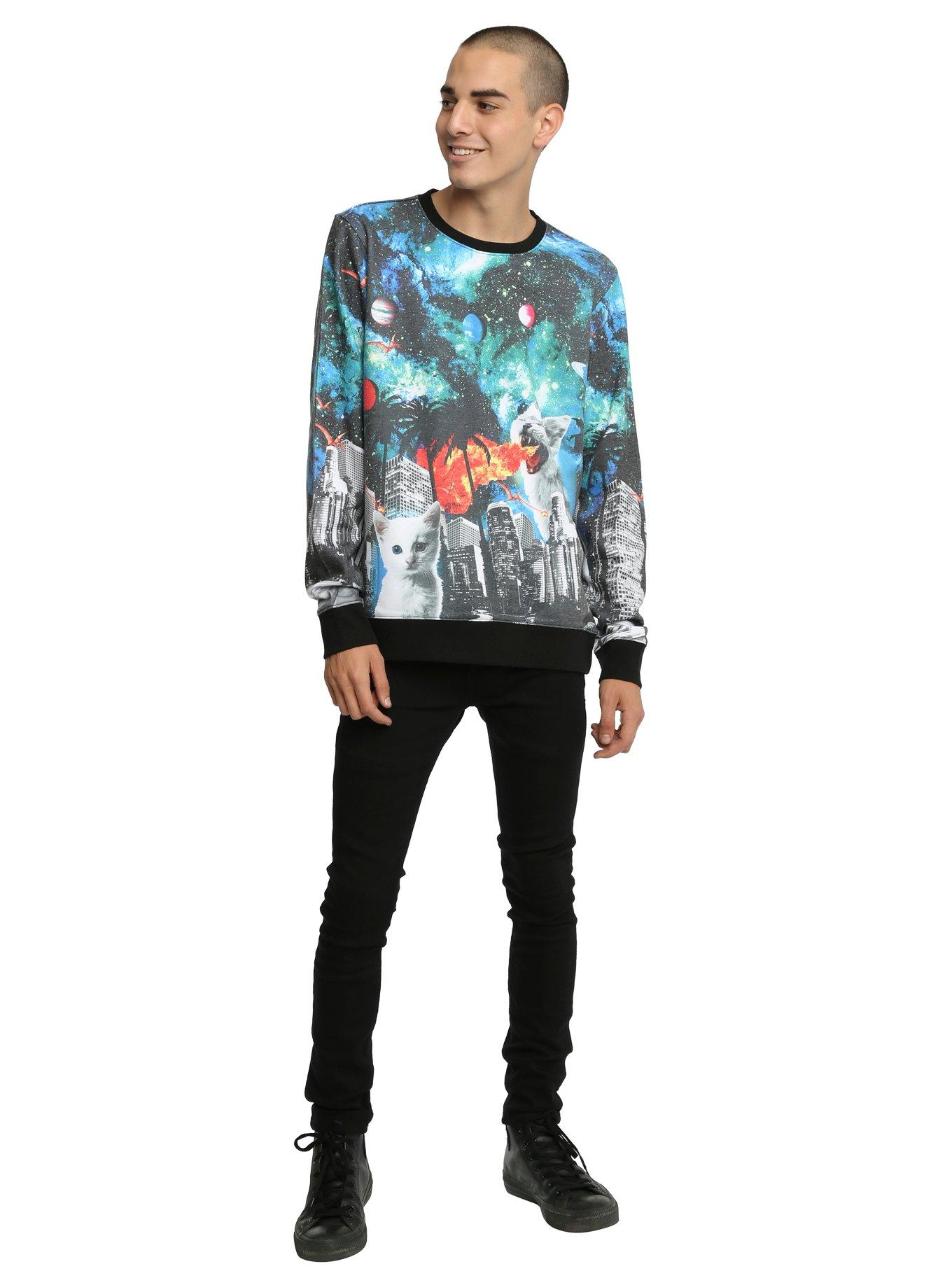 Space Cat Invasion Sweatshirt, , alternate