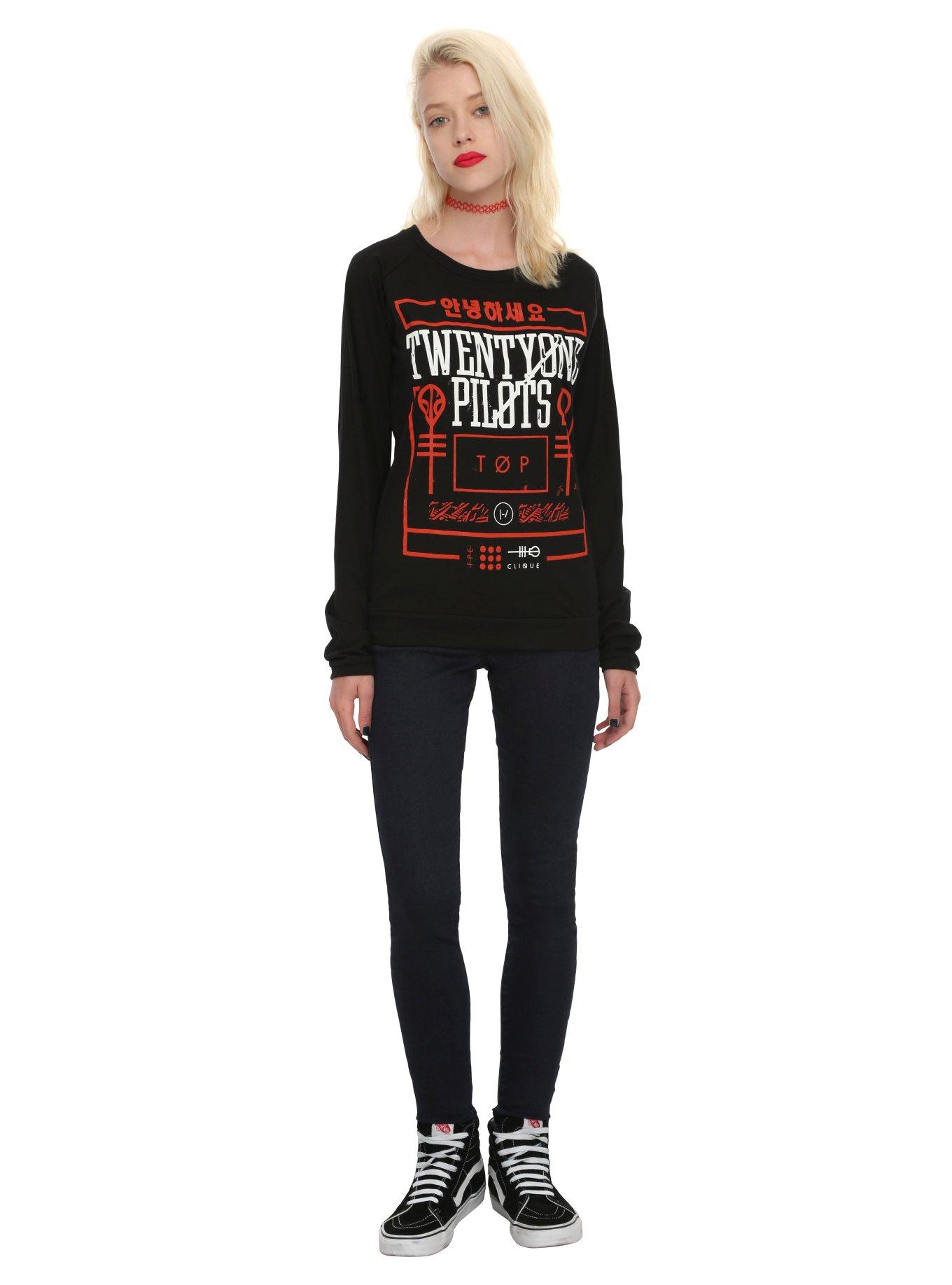 Twenty One Pilots Red Box Girls Top, BLACK, alternate