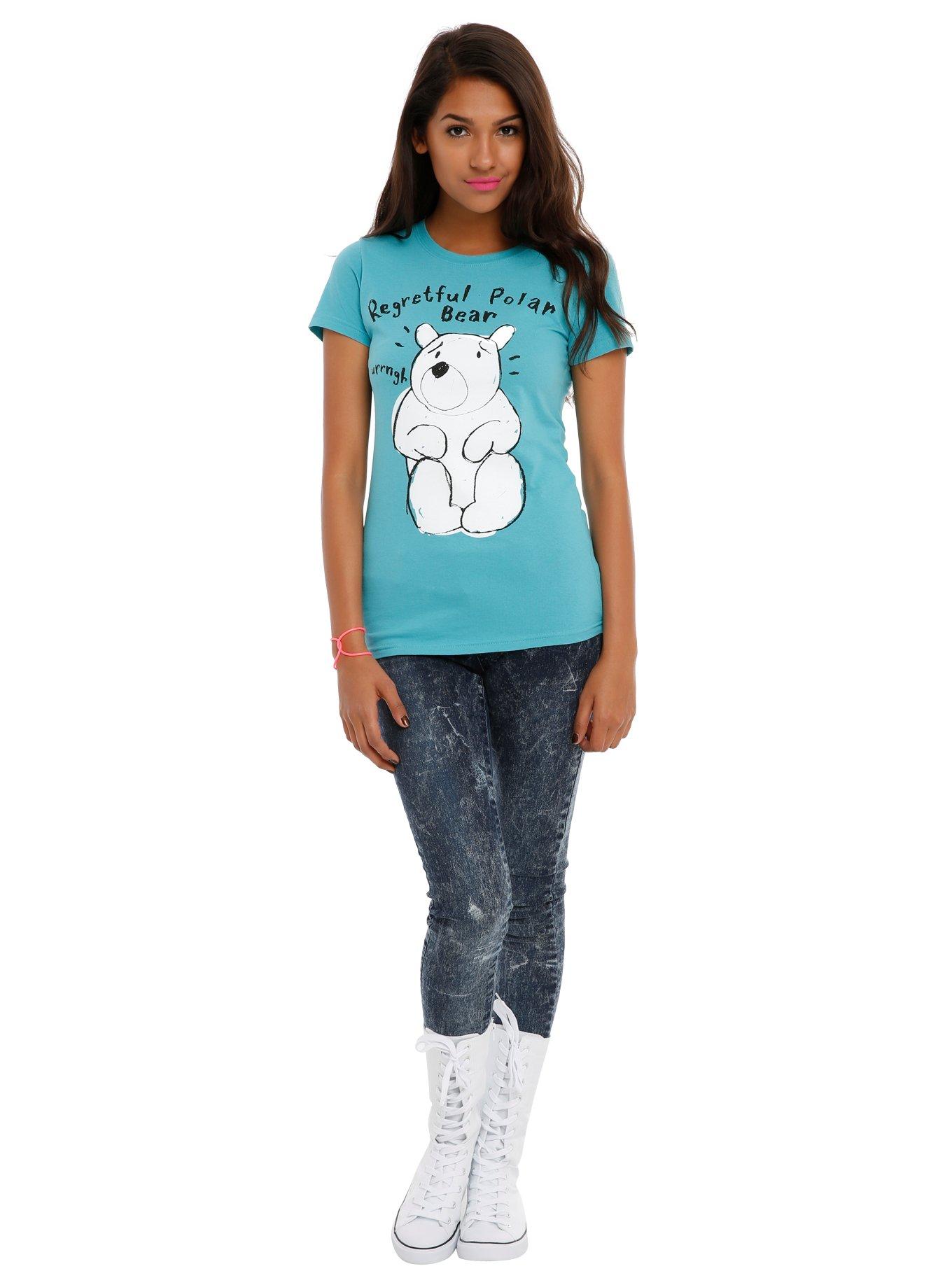 Me And Earl And The Dying Girl Regretful Polar Bear Girls T-Shirt, , alternate