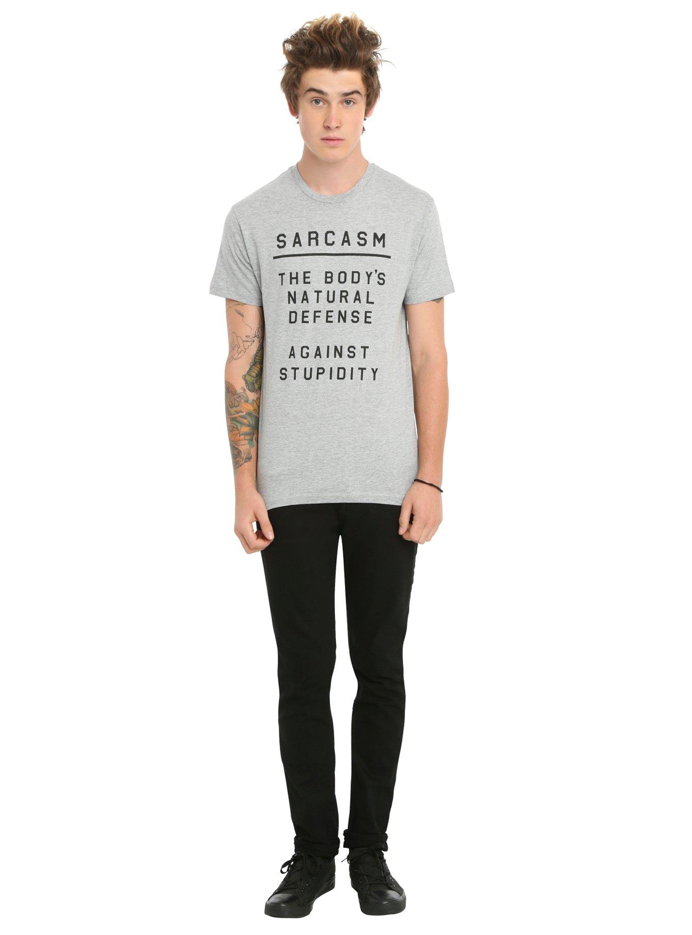 Sarcasm Defense T-Shirt, BLACK, alternate