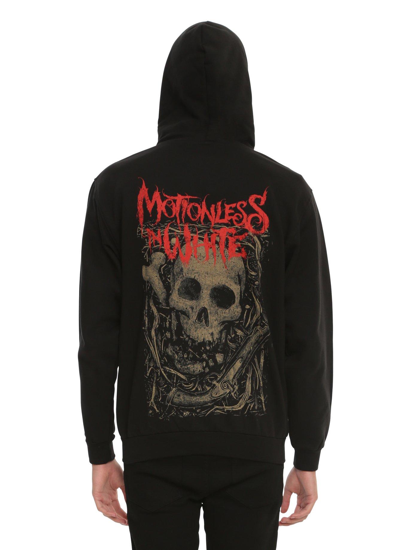 Motionless In White Skull Pistol Hoodie, BLACK, alternate