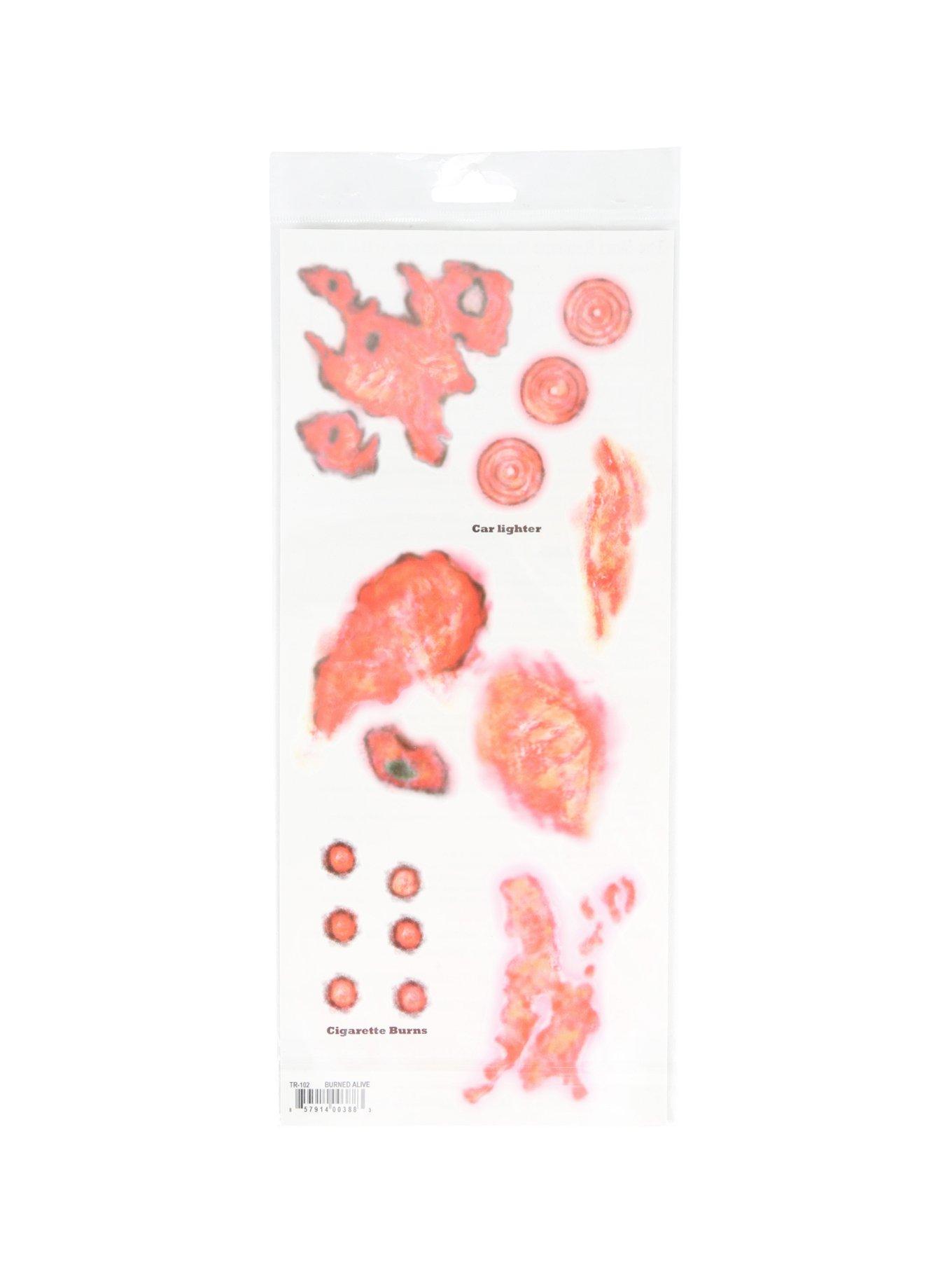 Burned Face Temporary Tattoos, , alternate