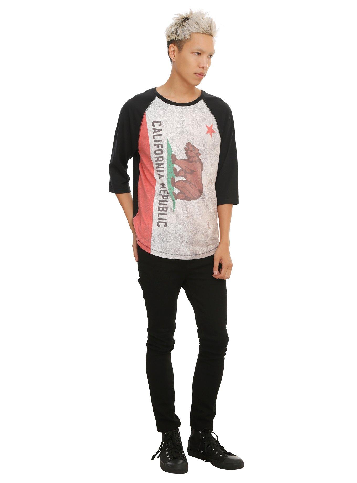 XXX RUDE California Flag Raglan, , alternate