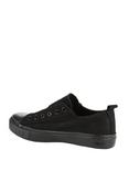 Black Slip-On Sneakers, , alternate
