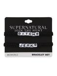 Supernatural Jerk & Bitch Cord Bracelet Set, , alternate
