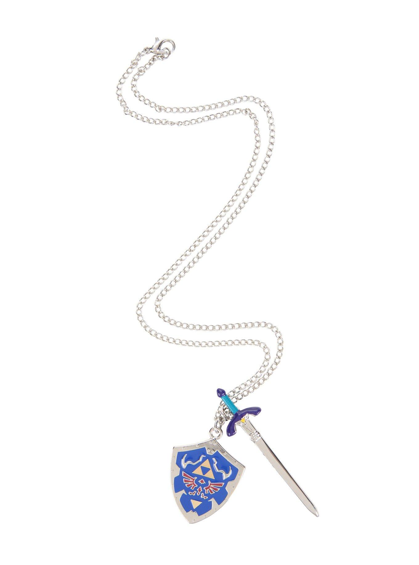 The Legend Of Zelda Sword & Shield Necklace, , alternate