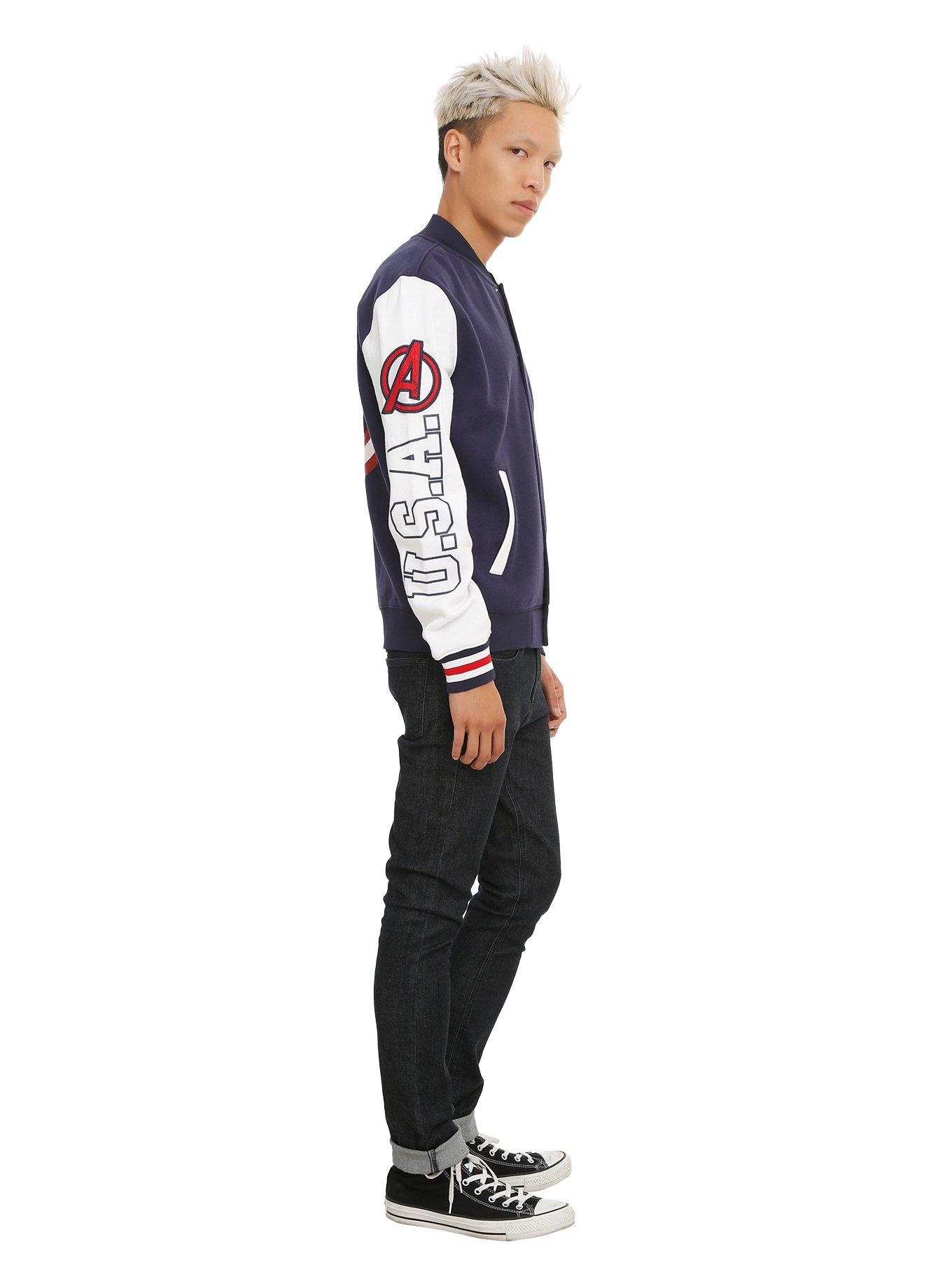 Marvel Captain America Varsity Jacket, , alternate