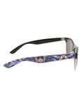 Black Hawaiian Flower Half-Rim Sunglasses, , alternate