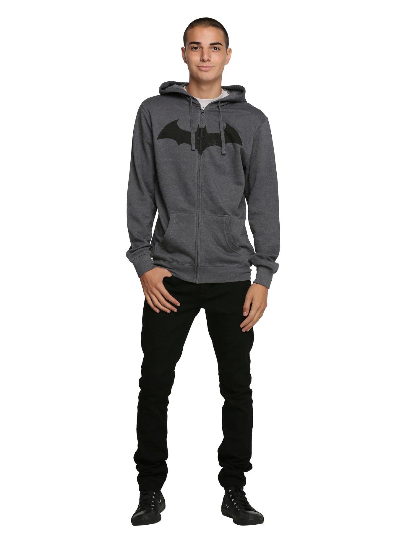 DC Comics Batman Hush Logo Zip Hoodie, BLACK, alternate