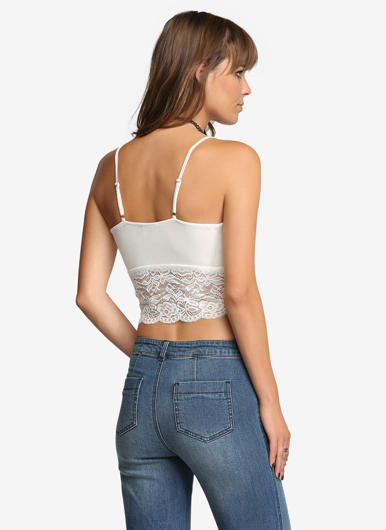 Lace Keyhole Bralette, , alternate