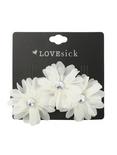 Ivory Chiffon Flower Hair Clip 3 Pack, , alternate