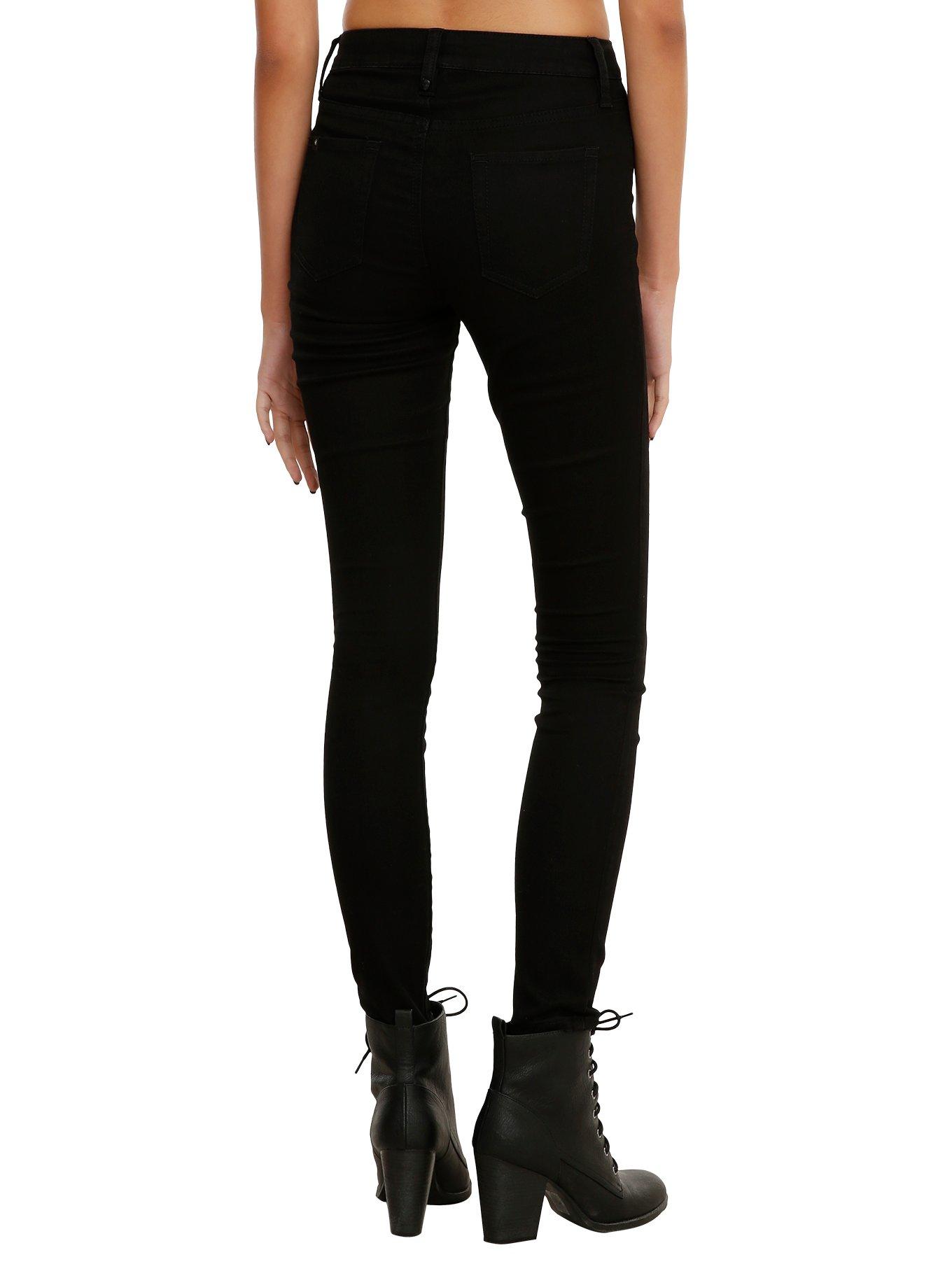 LOVEsick Black High-Waist Super Skinny Jeans, , alternate