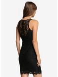 Paisley Lace Bodycon Dress, BLACK, alternate