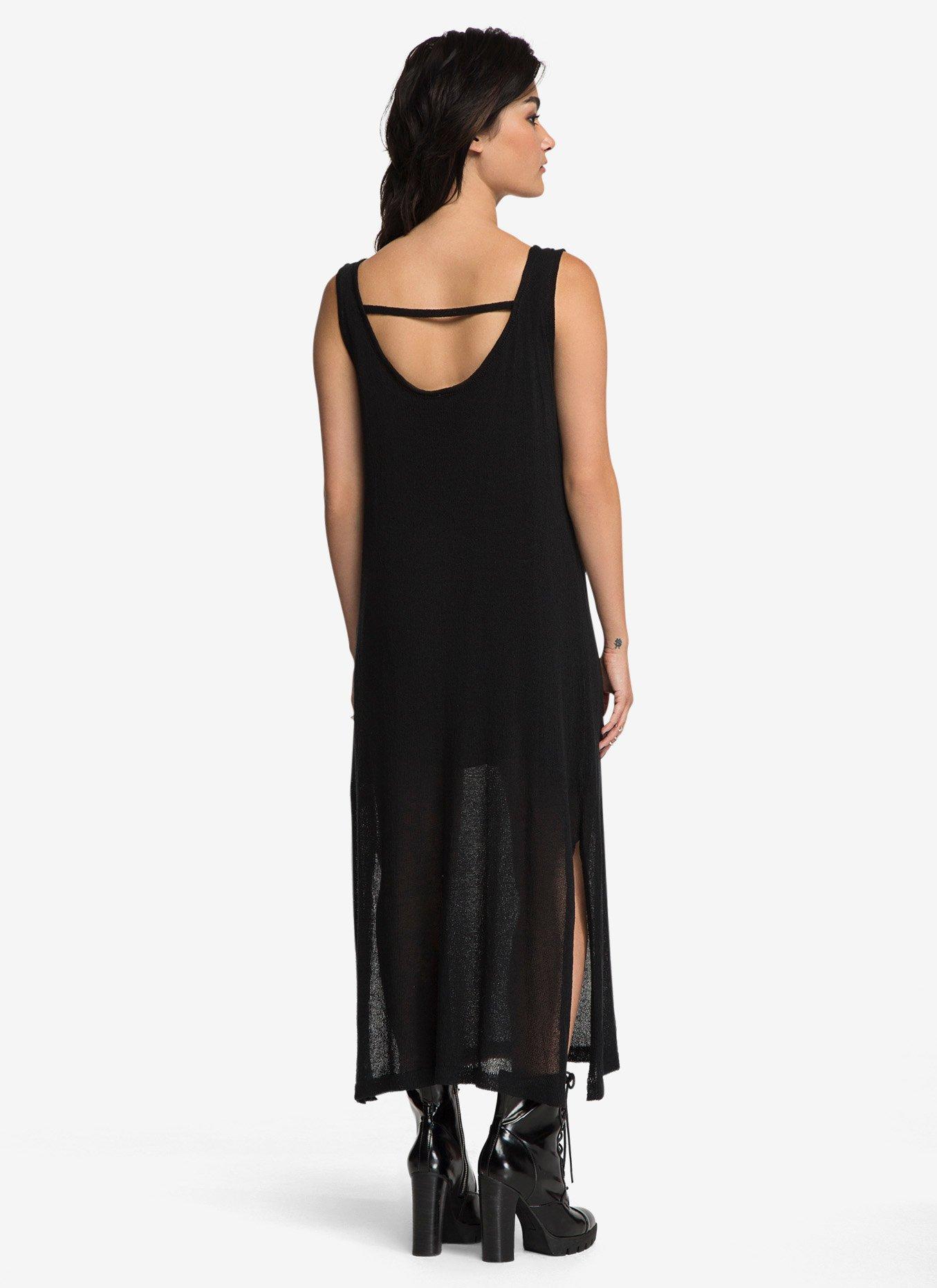 Keyhole Dress, BLACK, alternate