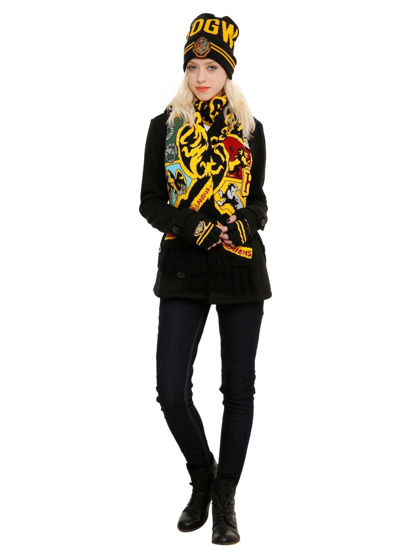 Harry Potter Hogwarts Crest Knit Scarf, , alternate