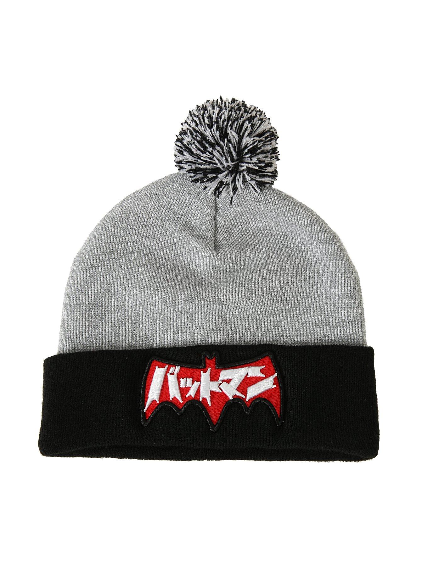 DC Comics Batmanga Batman Logo Pom Beanie, , alternate