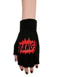 DC Comics Harley Quinn Pop-Gun Knit Fingerless Gloves, , alternate