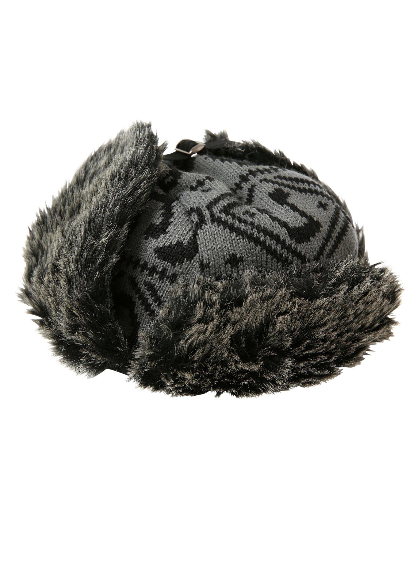 Music Note Fur Trapper Hat, , alternate