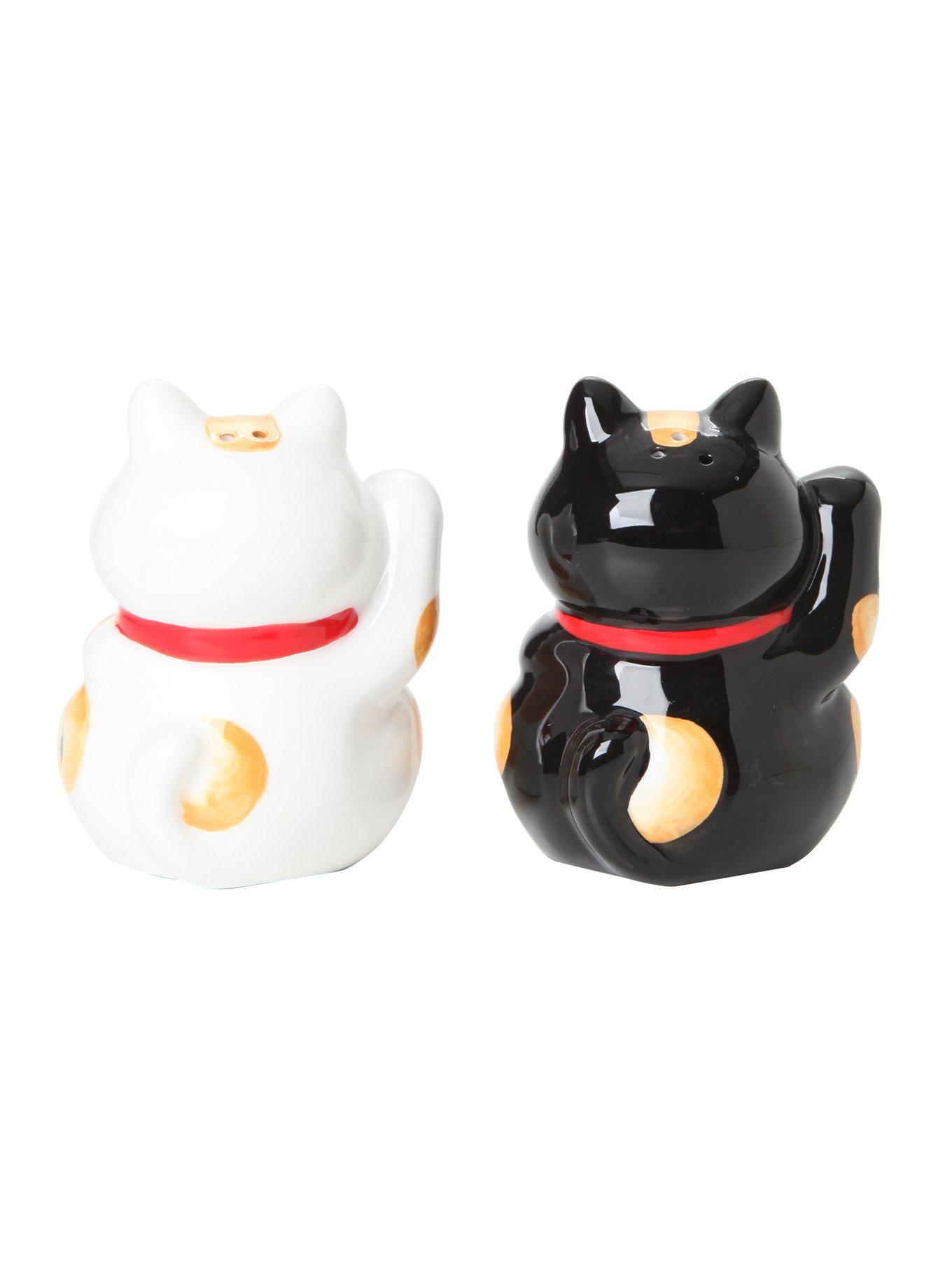 Good Luck Cats Magnetic Salt & Pepper Shakers, , alternate