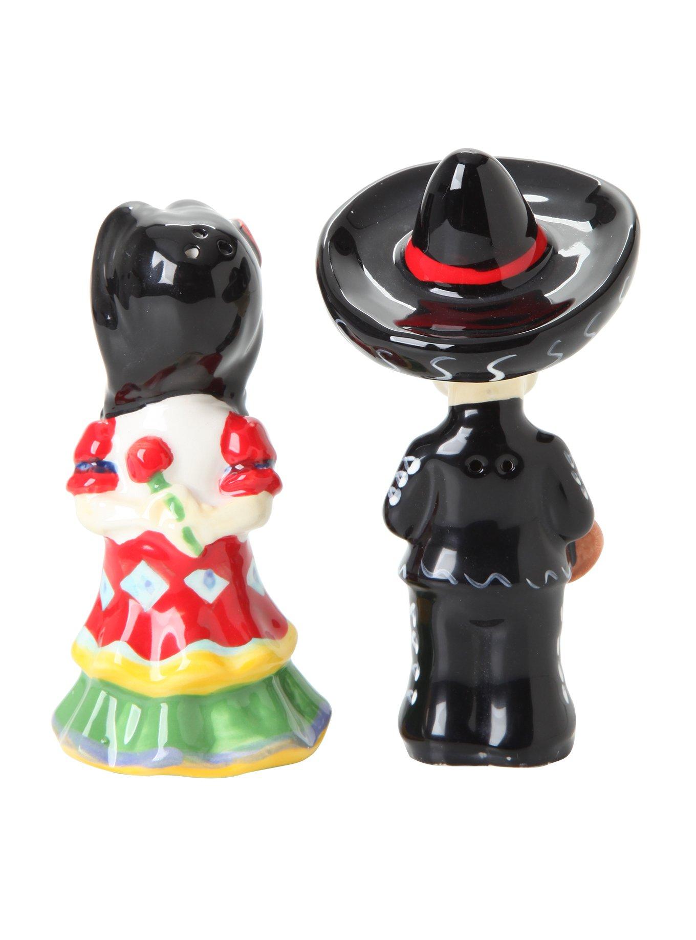 Dia De Los Muertos Kissing Skeleton Salt & Pepper Shakers, , alternate