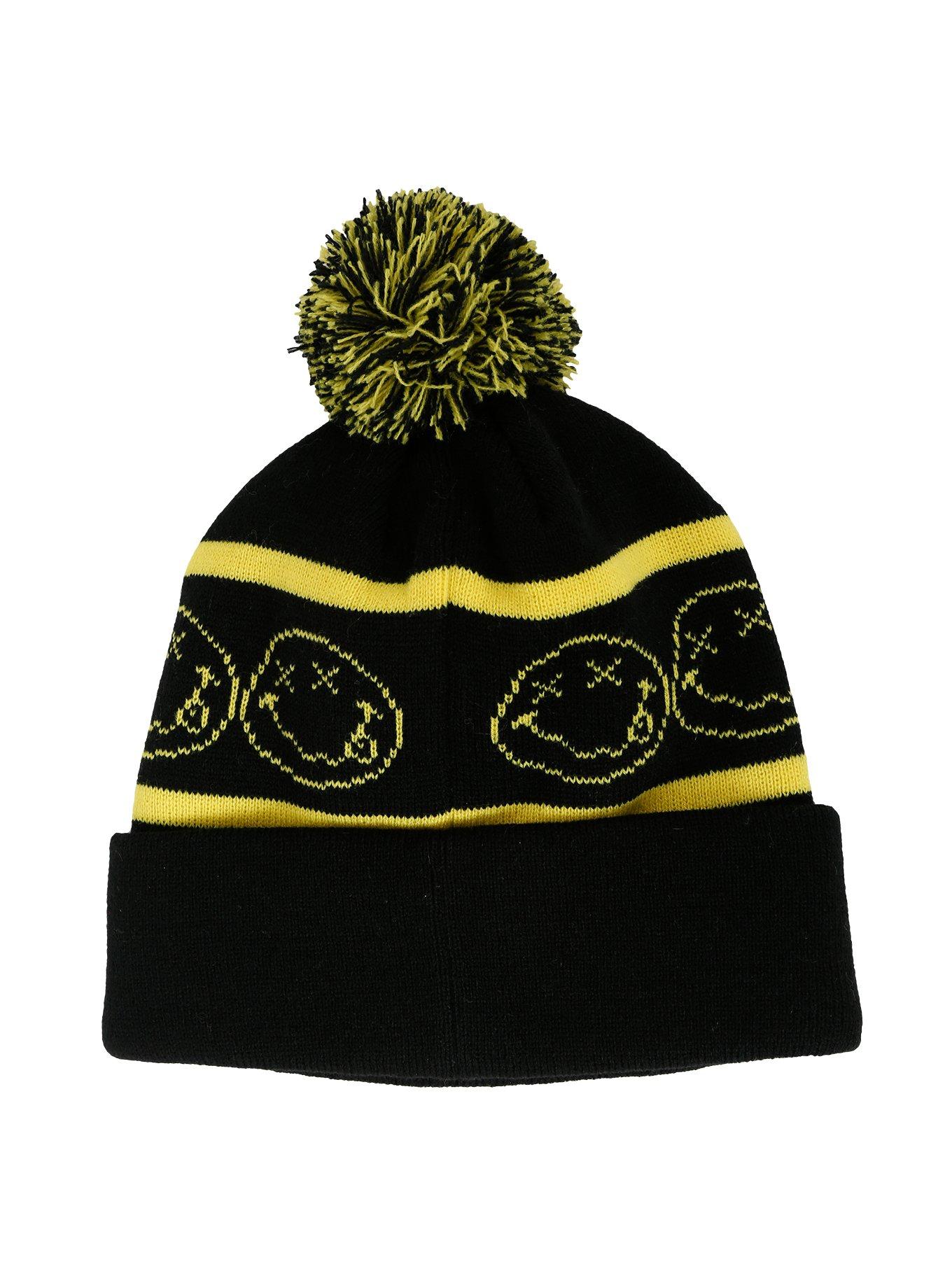 Nirvana Smiley Pom Beanie, , alternate