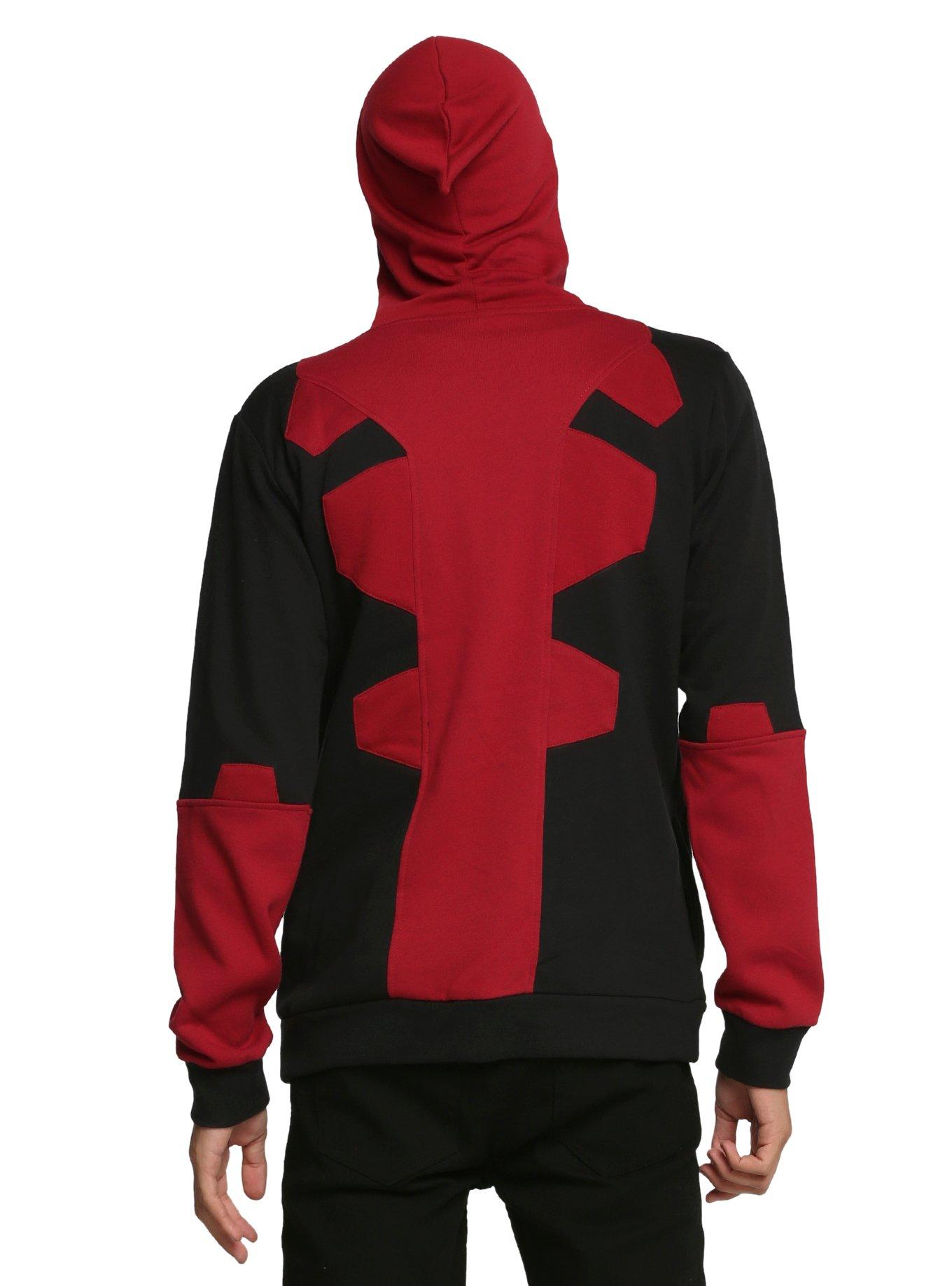 Marvel Universe Deadpool Full Zip Hoodie, BLACK, alternate