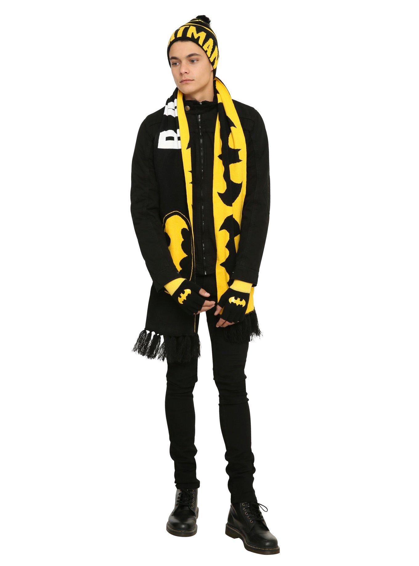 DC Comics Batman Logo Knit Scarf, , alternate