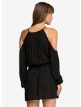 Cutout-Shoulder Dress, BLACK, alternate