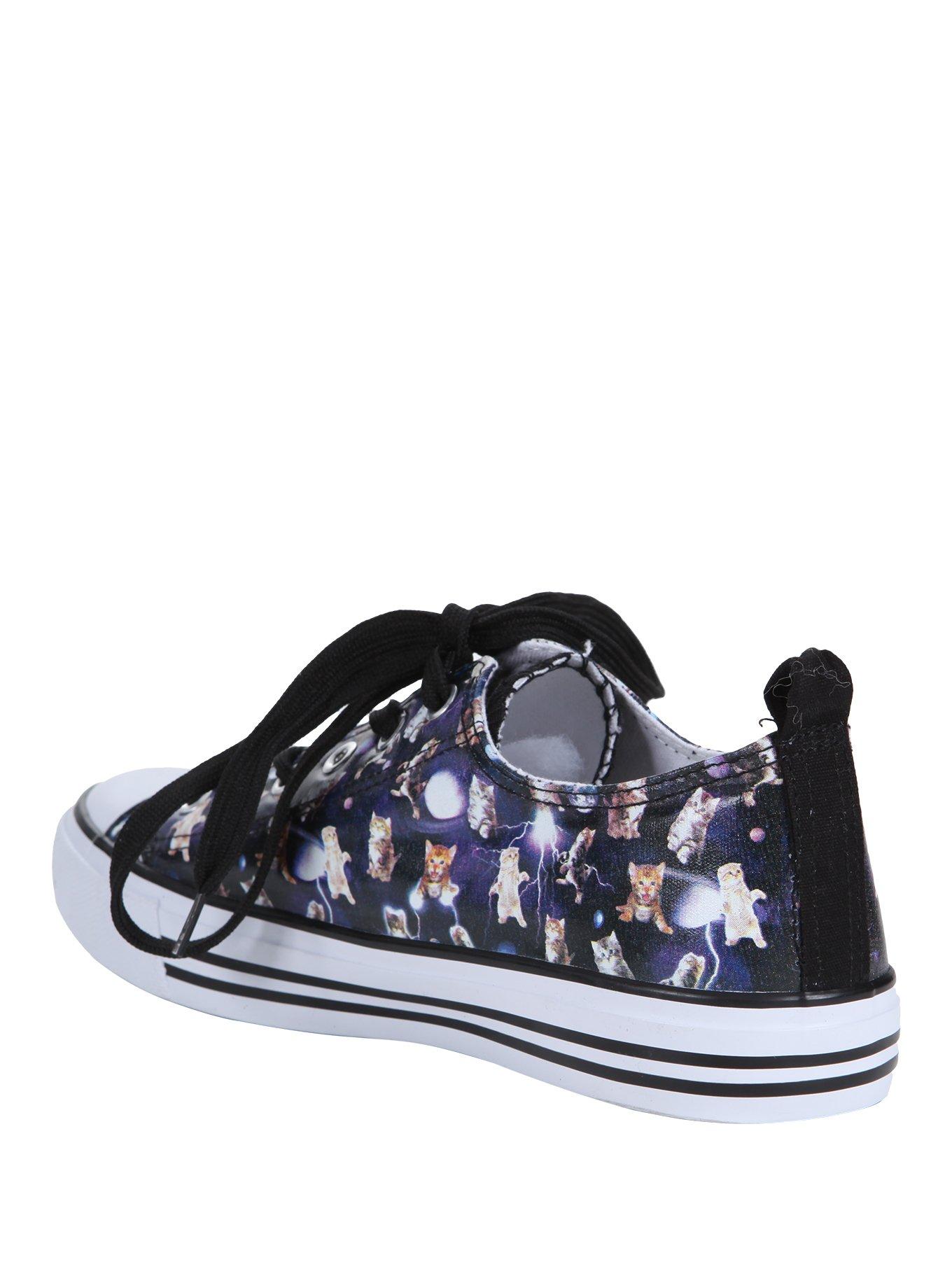 Galaxy Cats Lace-Up Sneakers, , alternate