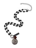 Black Butler Tetragrammaton Rosary Bead Necklace, , alternate