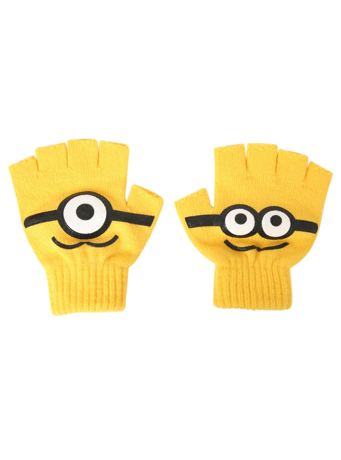 Despicable Me Minion Fingerless Gloves, , alternate