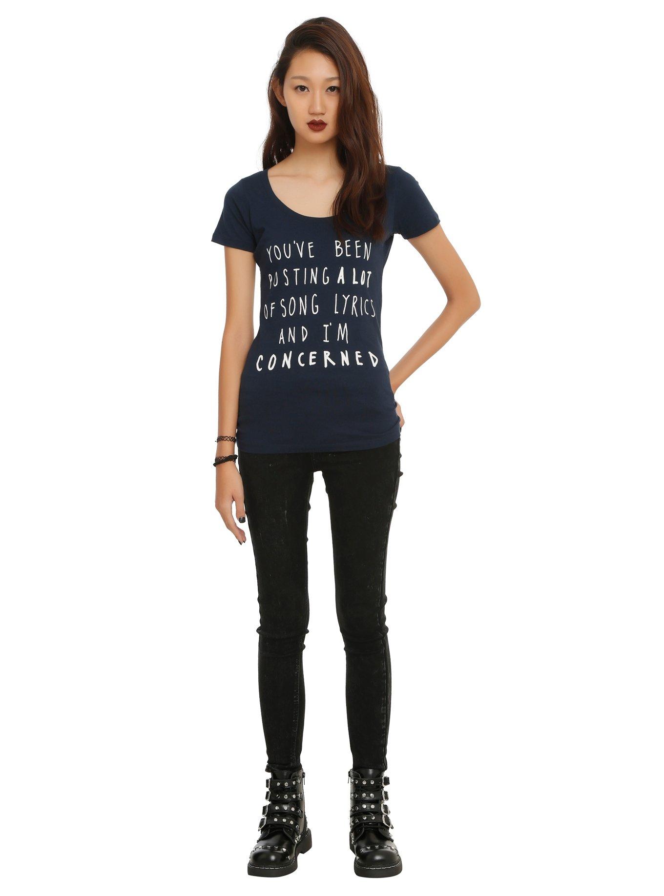 You've Been Posting A Lot Of Song Lyrics Girls T-Shirt, , alternate