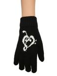 Music Note Fuzzy Lined Gloves, , alternate
