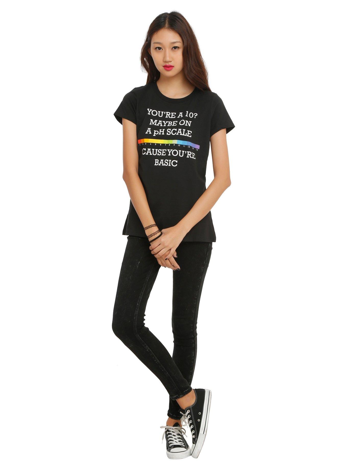 You're Basic Girls T-Shirt, BLACK, alternate