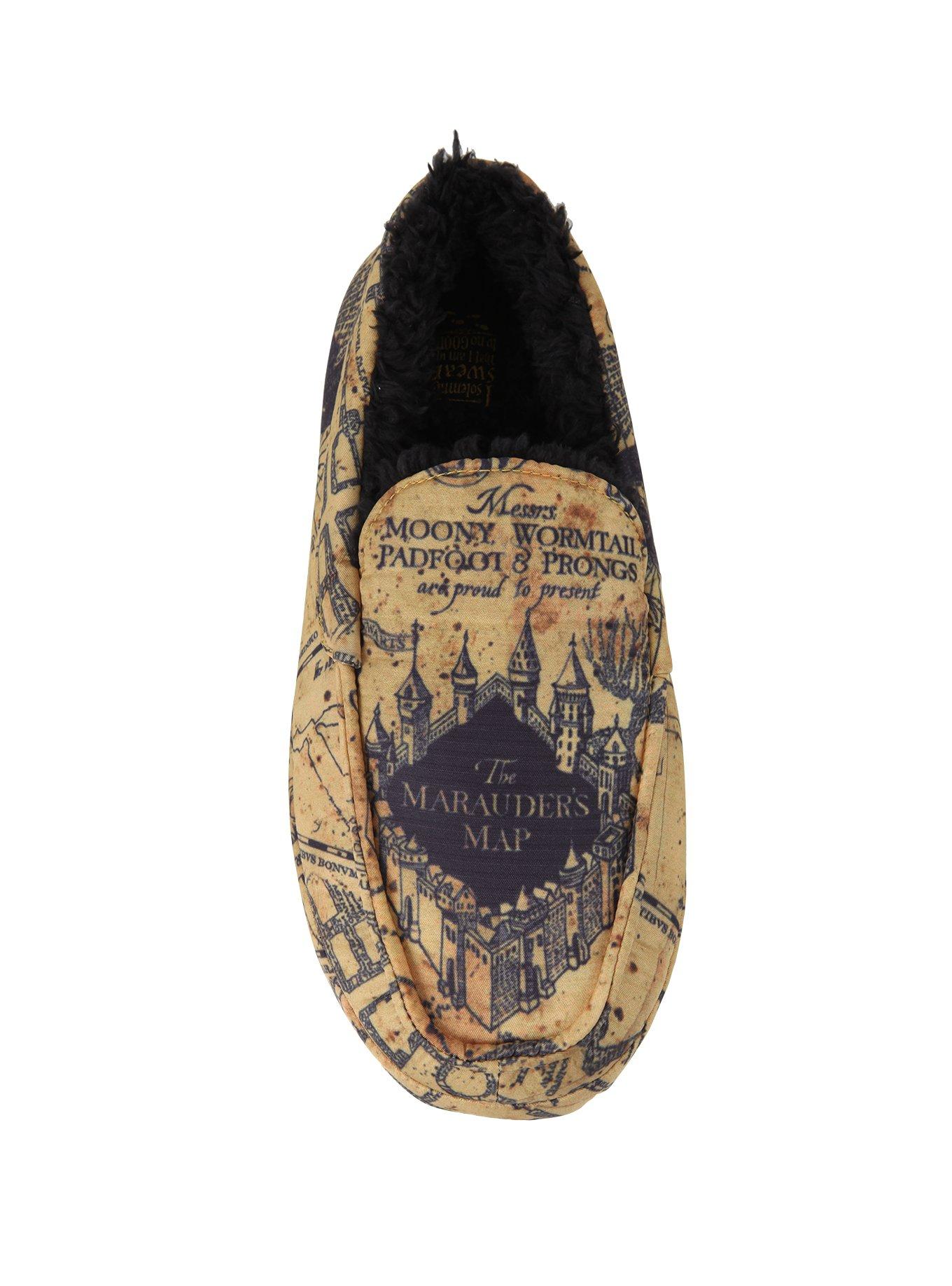 Harry Potter Marauder's Map Guys Moccasin Slippers, , alternate