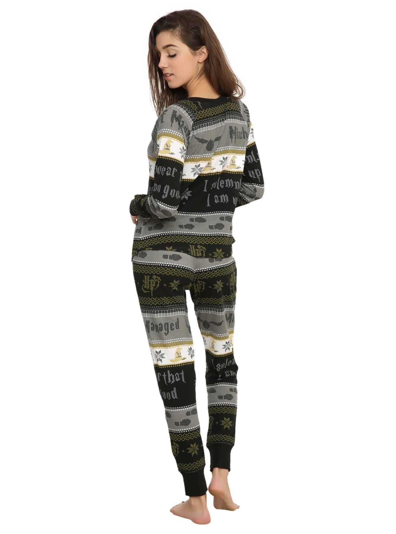 Harry Potter Deathly Hallows Girls Thermal Sleep Set, , alternate