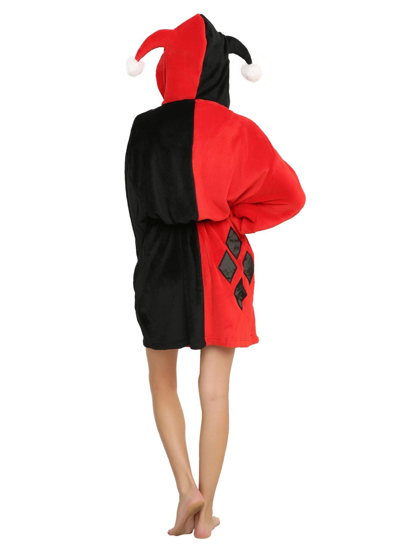 DC Comics Harley Quinn Girls Hooded Robe, , alternate