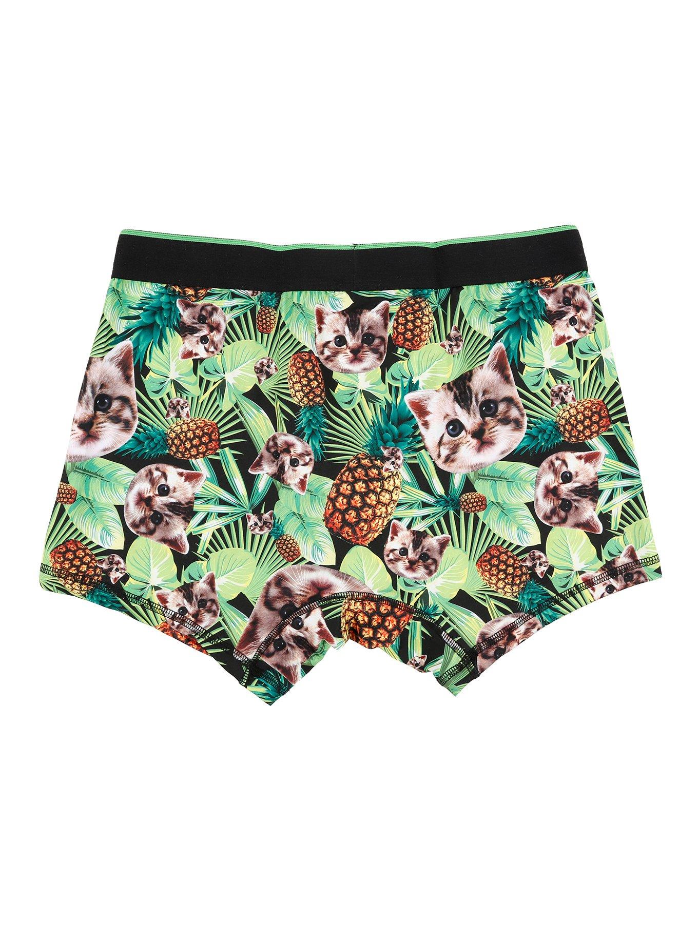 Pineapple Cats Boxer Briefs, , alternate