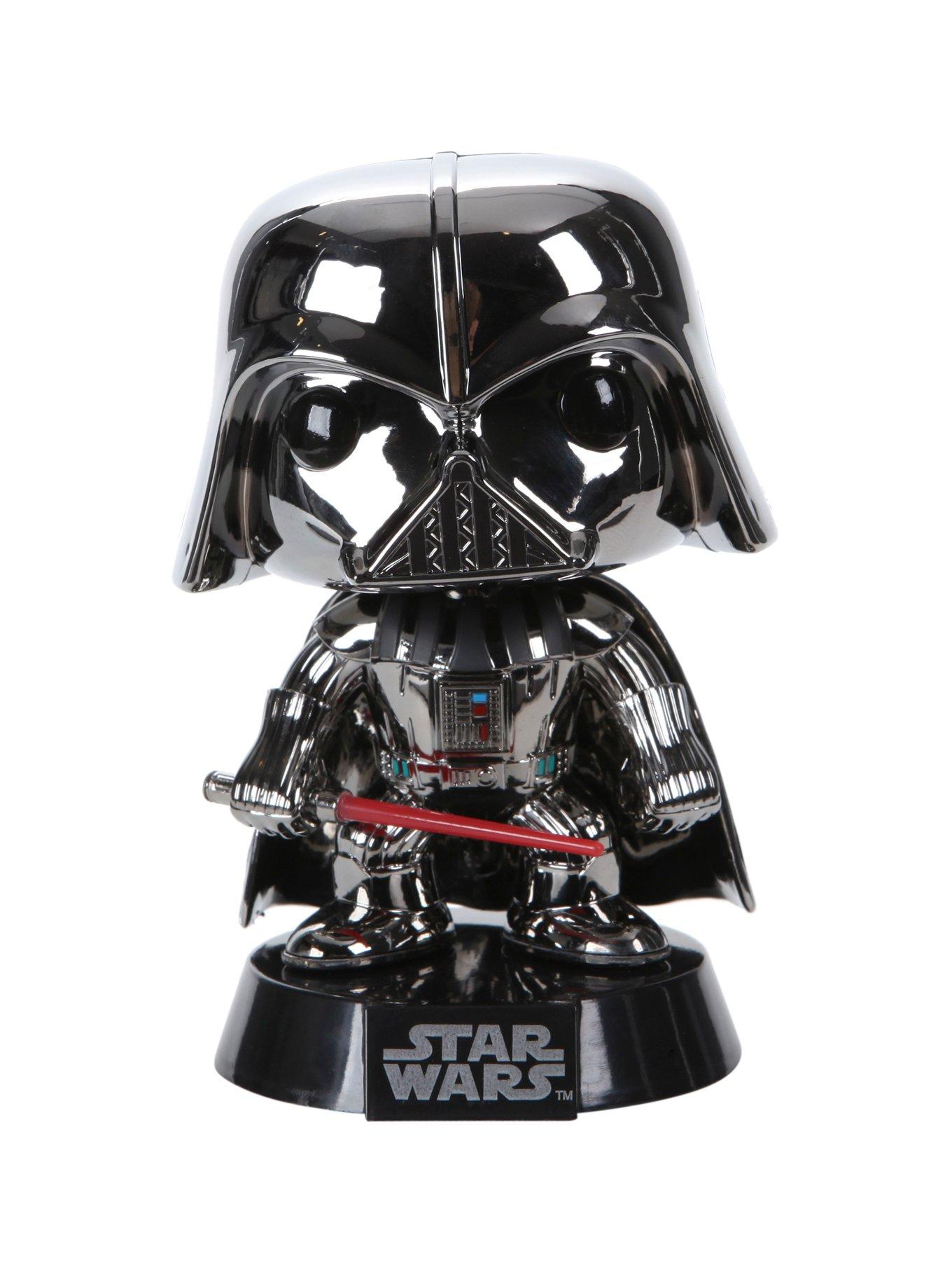 Funko Star Wars Pop! Chrome Darth Vader Vinyl Bobble-Head Hot Topic Exclusive, , alternate