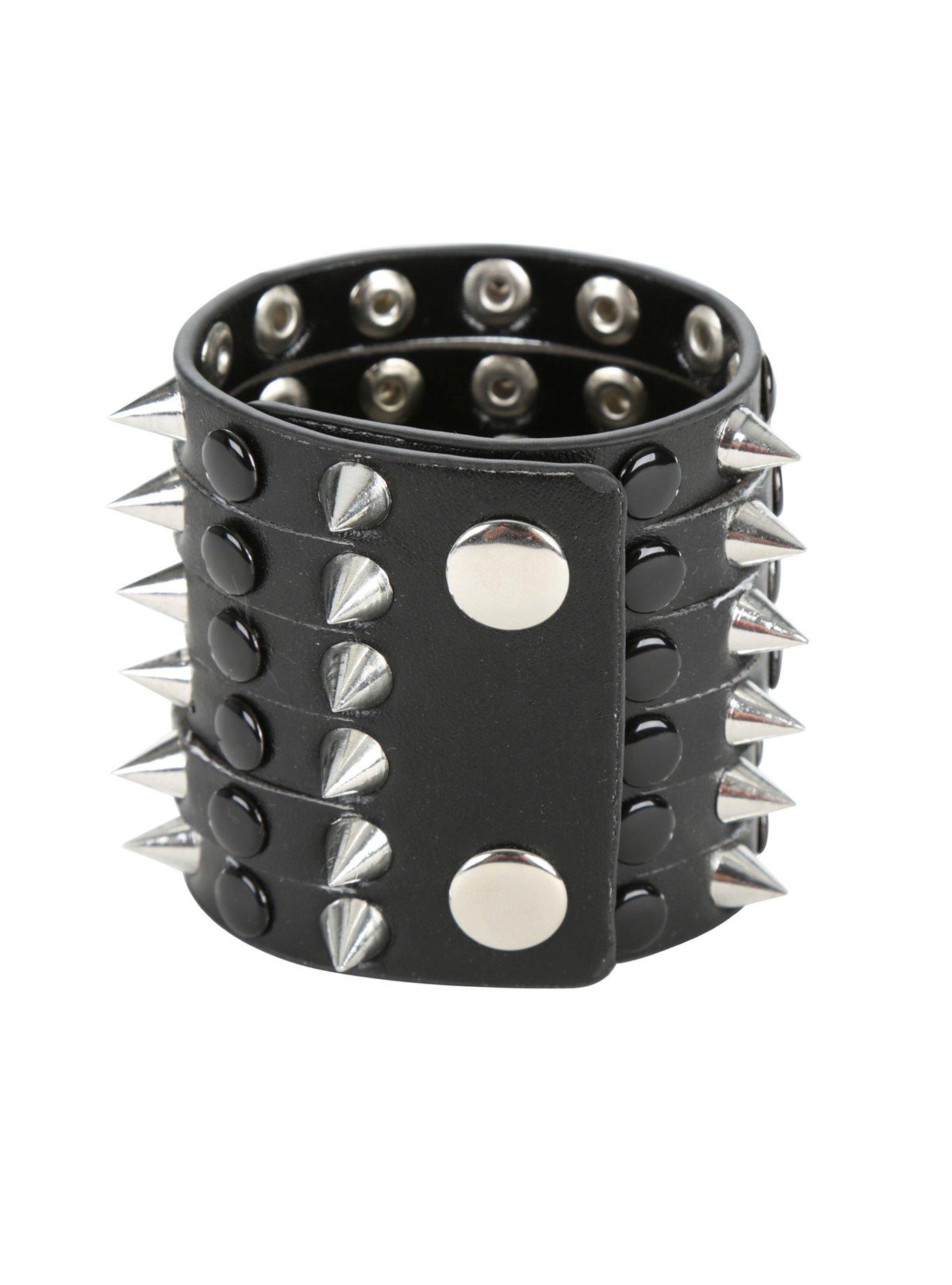 Silver Spike Cuff Bracelet, , alternate