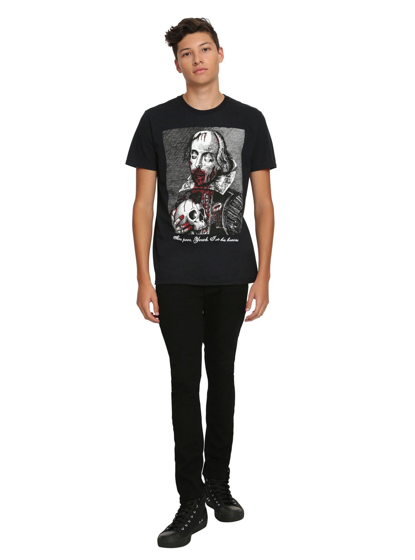 Zombie Shakespeare T-Shirt, BLACK, alternate