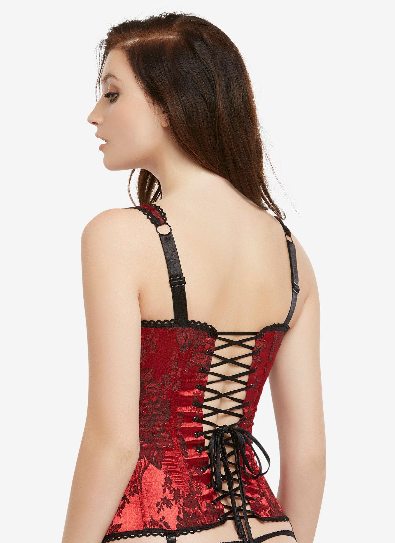 Tapestry Corset, BLACK, alternate