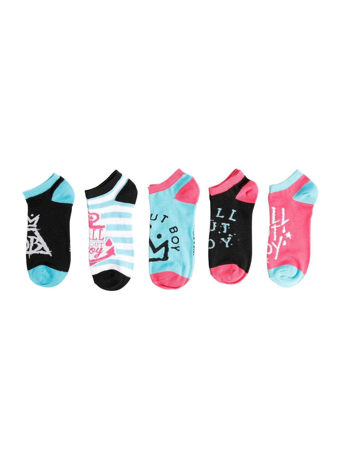 Fall Out Boy Logo No-Show Socks, , alternate