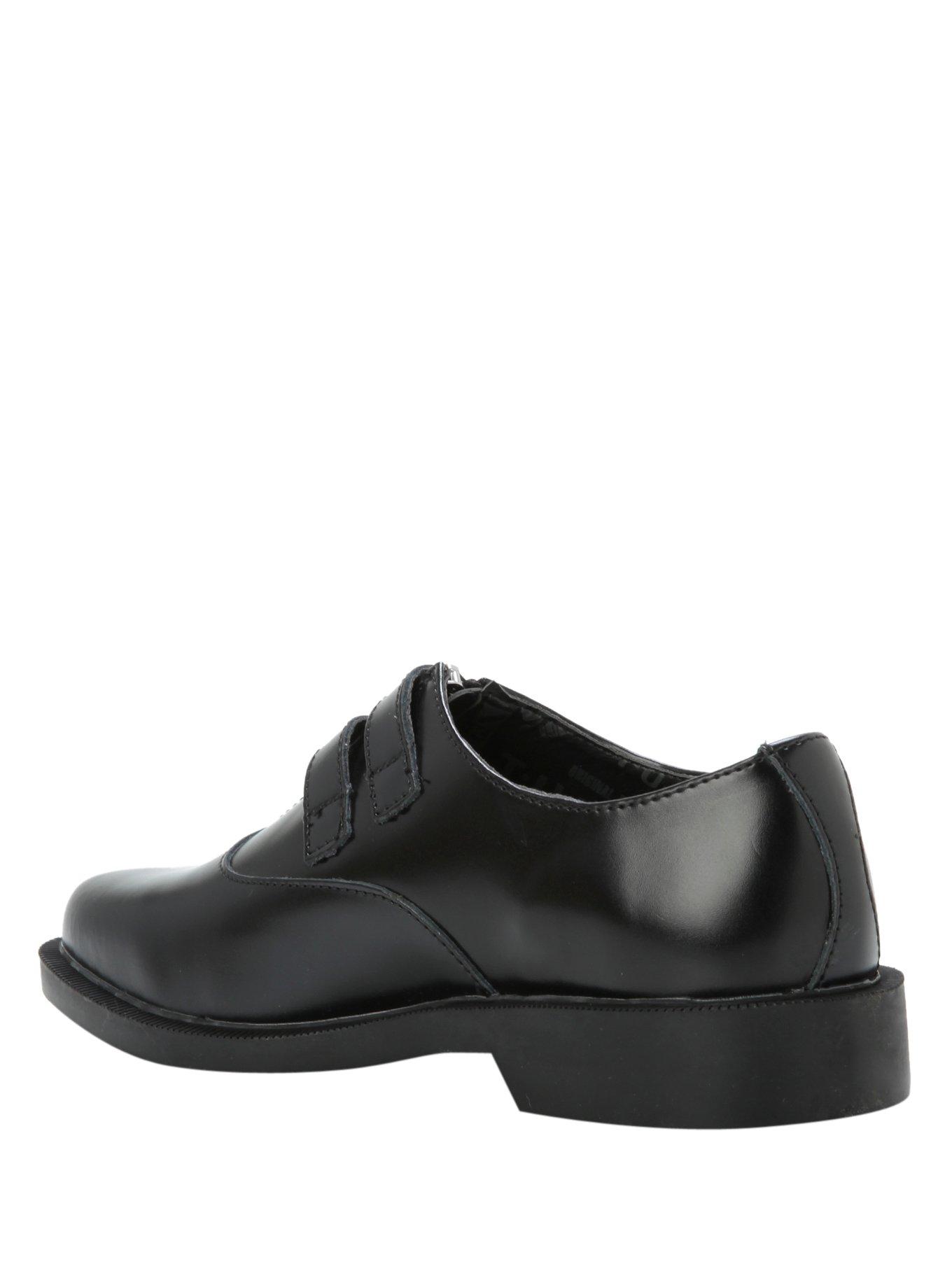 T.U.K. Black Zippered Two Buckle Jam Shoe, BLACK, alternate