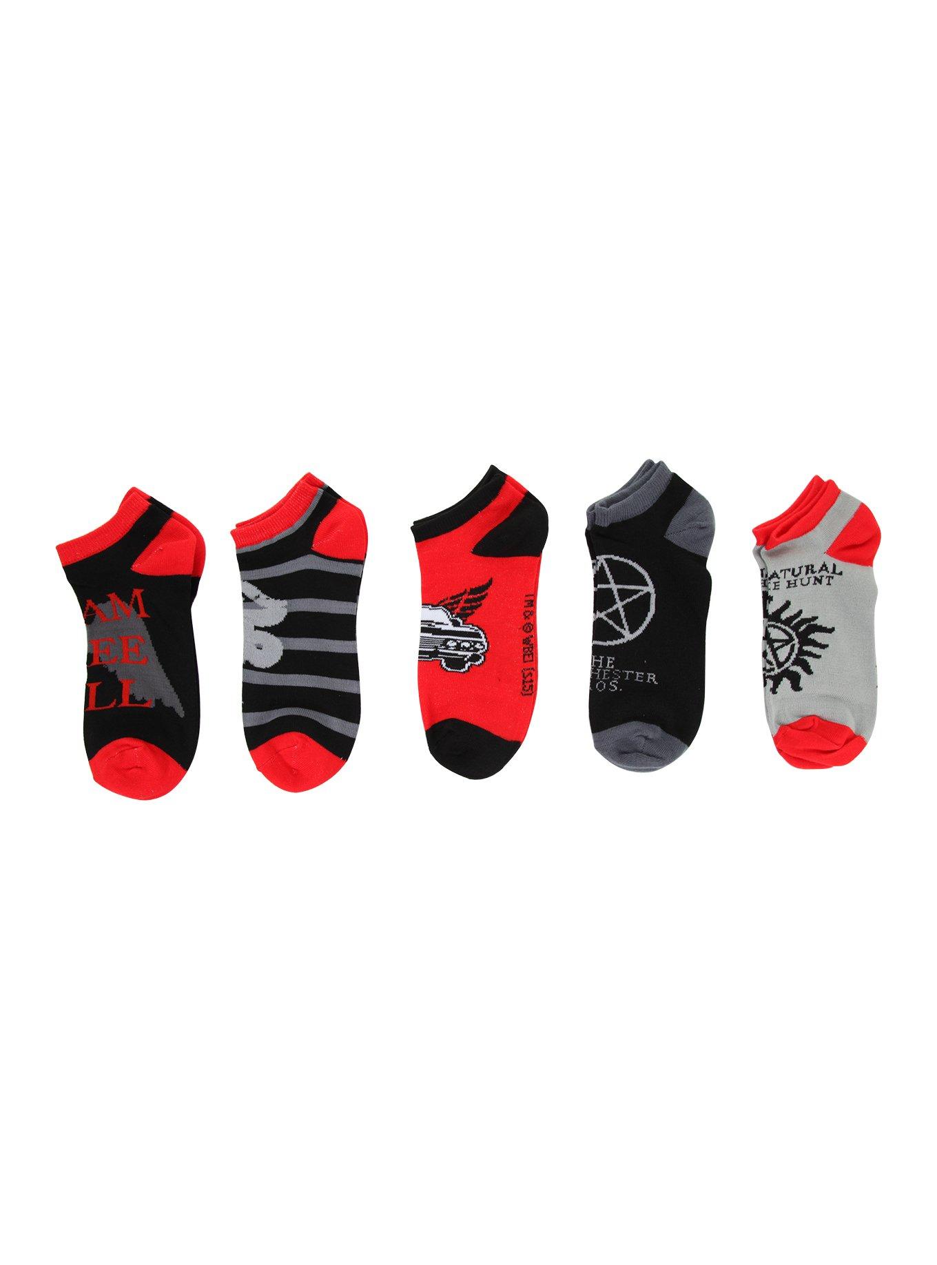 Supernatural Mix & Match No-Show Socks 5 Pair, , alternate