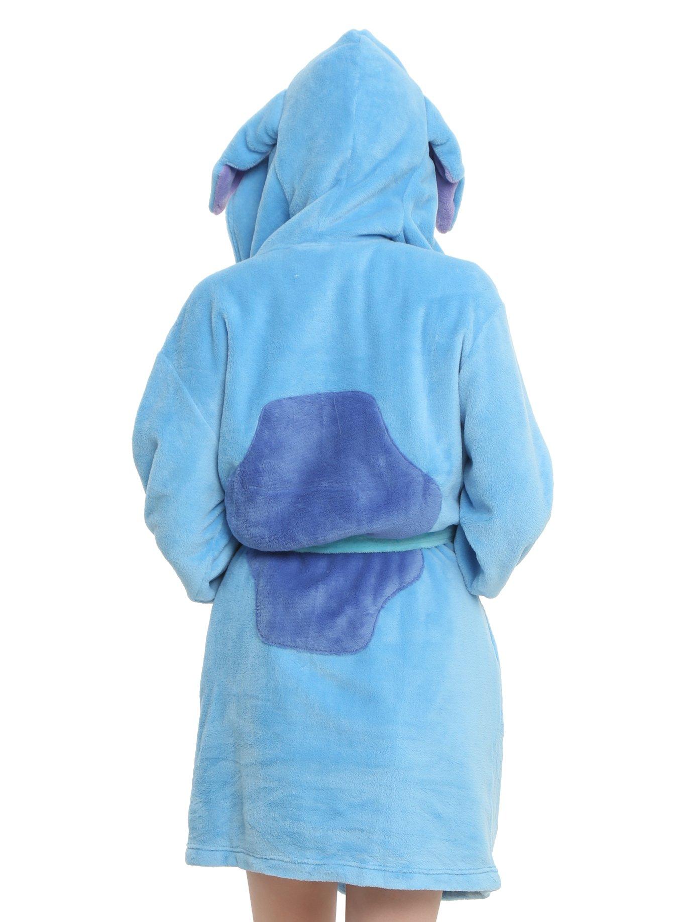 Unisex Blue Stitch Nightgown Cartoon Robes Women Gown Long Sexy robe A –  basicutensils